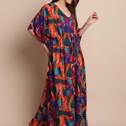 secret wish Multicolour Abstract Print Kaftan image 2