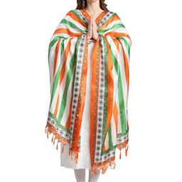 dupatta bazaar Women's Multicoloured Printed Silk Dupatta image 1