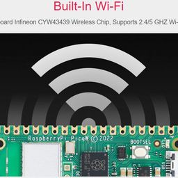 iduino Rpi Pico W, Built-in WiFi Support 2.4/5 GHZ Wi-Fi 4, Based on Official RP2040 Dual-core Processor,Dual-core Arm Cortex M0+ Processor with Pre-Soldered Headers image 5