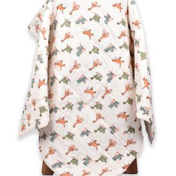 Moms Home Organic Cotton Baby AC Quilt Dinosaur Print - Multicolor-picture-10