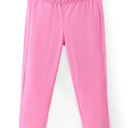 UCB Cotton Knit Full Length Logo Printed Leggings - Pink-picture-29