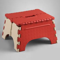 Non-Slip Folding Stool - Red-22