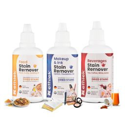 Ethiek | Stain Removal Specialist Kit | Works on Chutney, Haldi, Chocolate, Curry, Ball Pen, Ink, Foundation, Lipstick, Coffee, Tea, Wine, Juice Stains, Set of 3 Bottles - 50 ml Each-image-46