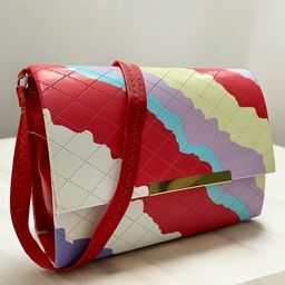 SKORPIO Checked Textured PU Structured Tote Bag with Quilted image 3