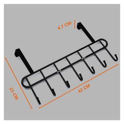 JD FRESH 1 Piece Premium Metal Drill Free Hooks Door Hangers for Clothes - White image 2