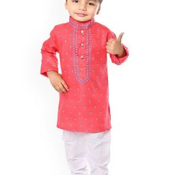 AHLAN APPARELS Boys Ethnic Motifs Printed Kurta with Pyjama-27