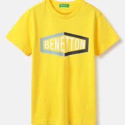 United Colors of Benetton Boys Graphic Printed Pure Cotton T-shirt-image-81