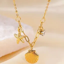 JEWILLEY Gold-Plated Anti-Tarnish Charm Necklace-picture-29