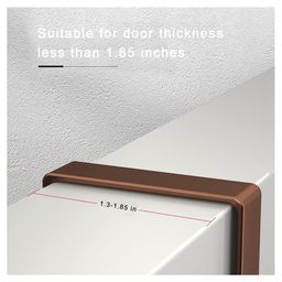 JD FRESH 1 Piece Premium Metal Drill Free Hooks Door Hangers for Clothes - White image 3