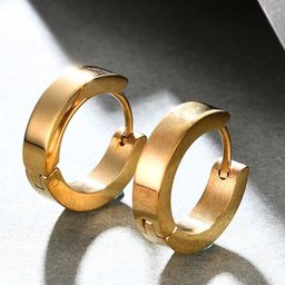 The Roadster Lifestyle Co Gold Plated Hoop Bali Earrings-36