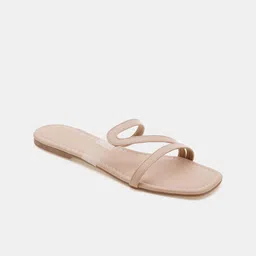 R&B Women Nude Pink Casual Open Toe Flats-image-33