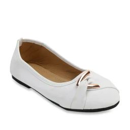 Passion Petals Kids White Flat Ballets-image-9