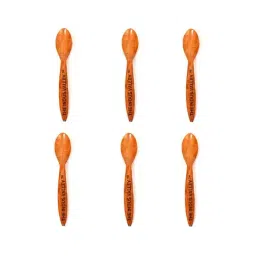 The Indus Valley Neem Wood Dinner Spoons (18 cm) - Set of 6-17
