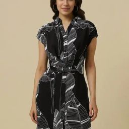 Allen Solly Black Printed Dress-image-97