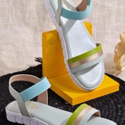 Shoetopia Kids Green Sling Back Sandals-image-59