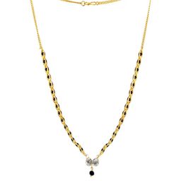 SHANKHRAJ MALL Pack of 2 Gold-Plated Artificial Beads Mangalsutra-40
