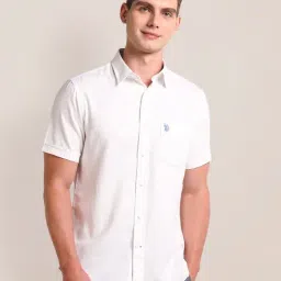 U.S. Polo Assn. White Regular Fit Shirt-picture-18