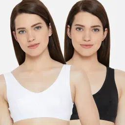 Lady Lyka Multicolor Non Wired Non Padded Sports Bra (Pack Of 2)-image-69