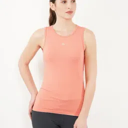 Amante Pink Regular Fit Tank Top-image-59