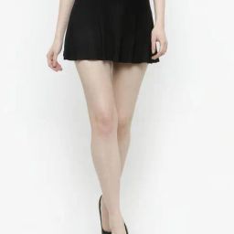 Sera Black Above Knee Skirt-image-71