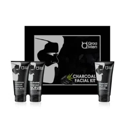 Qraa Men Charcoal Men Grooming Kit Pack of 3 - 300 gm-12