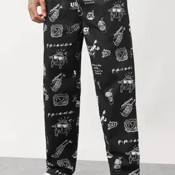 The Souled Store Friends Doodle Printed Lounge Pants-picture-14
