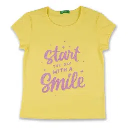 United Colors of Benetton Kids Yellow Patch Work T-Shirt-image-43