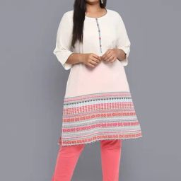 Aurelia White Cotton Geometric Print Straight Kurta-picture-43