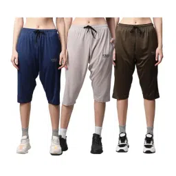 Vimal Jonney Multicolor Capris (Pack of 3)-image-97