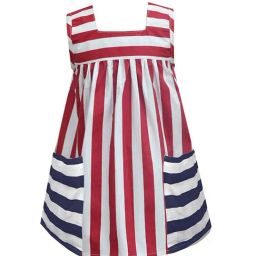 A.T.U.N. Red & White Striped Dress-image-96