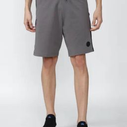 Van Heusen Flex Grey Regular Fit Striped Shorts-image-7
