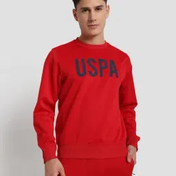 U.S. Polo Assn. Red Regular Fit Round Neck Athletic Sweatshirt-15