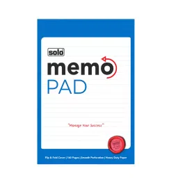 Solo B5 Memo Pad 160 Pages Thick Paper Cover Blue, MP044-42