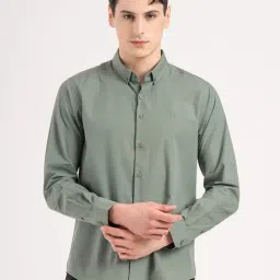 Red Tape Olive Solid Loose Fit Shirt-picture-28