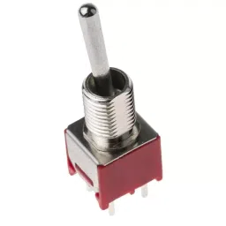 RS PRO Toggle Switch PCB Mount On-(On) DPDT Through Hole Terminal, 7347191-43