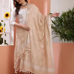 Bunkraft Ethnic Motifs Woven Design Ikat Dupatta image 4