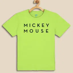 Kidsville Neon Green Graphic Print T-Shirt-image-12