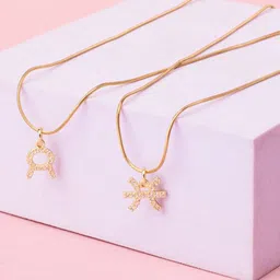 SALTY Set Of 2 Taurus & Pisces Pendant With Chain-5