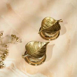 Living Scapes by Pantaloons Gold Aluminium Votives - Set of 2-image-85