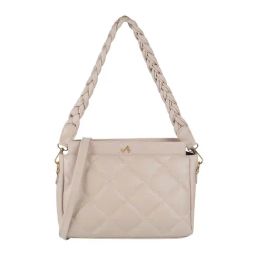 Metro Beige Quilted Medium Cross Body Bag-33