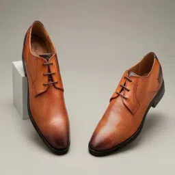 Ruosh Men's Tan Derby Shoes-picture-33