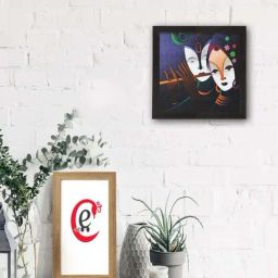 eCraftIndia Abstract Radha Krishna Satin Matt Texture UV Art Painting-image-48
