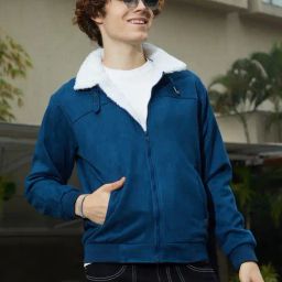 Campus Sutra Blue Regular Fit Jacket-picture-38