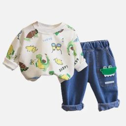 Little Surprise Box Unisex White Printed Tracksuit-image-21