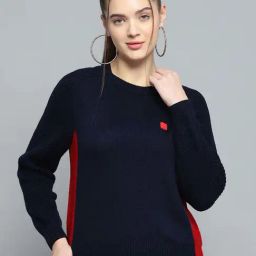Rock.it by Monte Carlo Women Solid Regular Fit Round Neck Full Sleeve Pullover-image-15