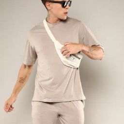 Campus Sutra Grey Regular Fit Co-Ord Set-image-31