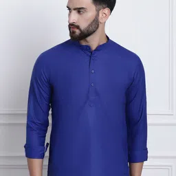 Anug by SOJANYA Men Blue Kurta-48