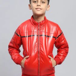 Monte Carlo Boys Red Polyester Blend Solid Jacket-picture-22