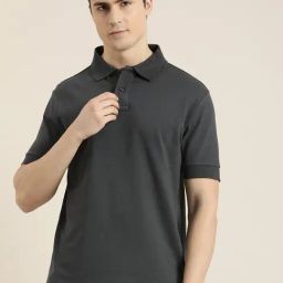 Dillinger Dark Grey Loose Fit Cotton Polo T-Shirt-image-36