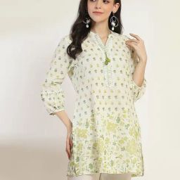 Rangriti Green Printed Kurti-image-97